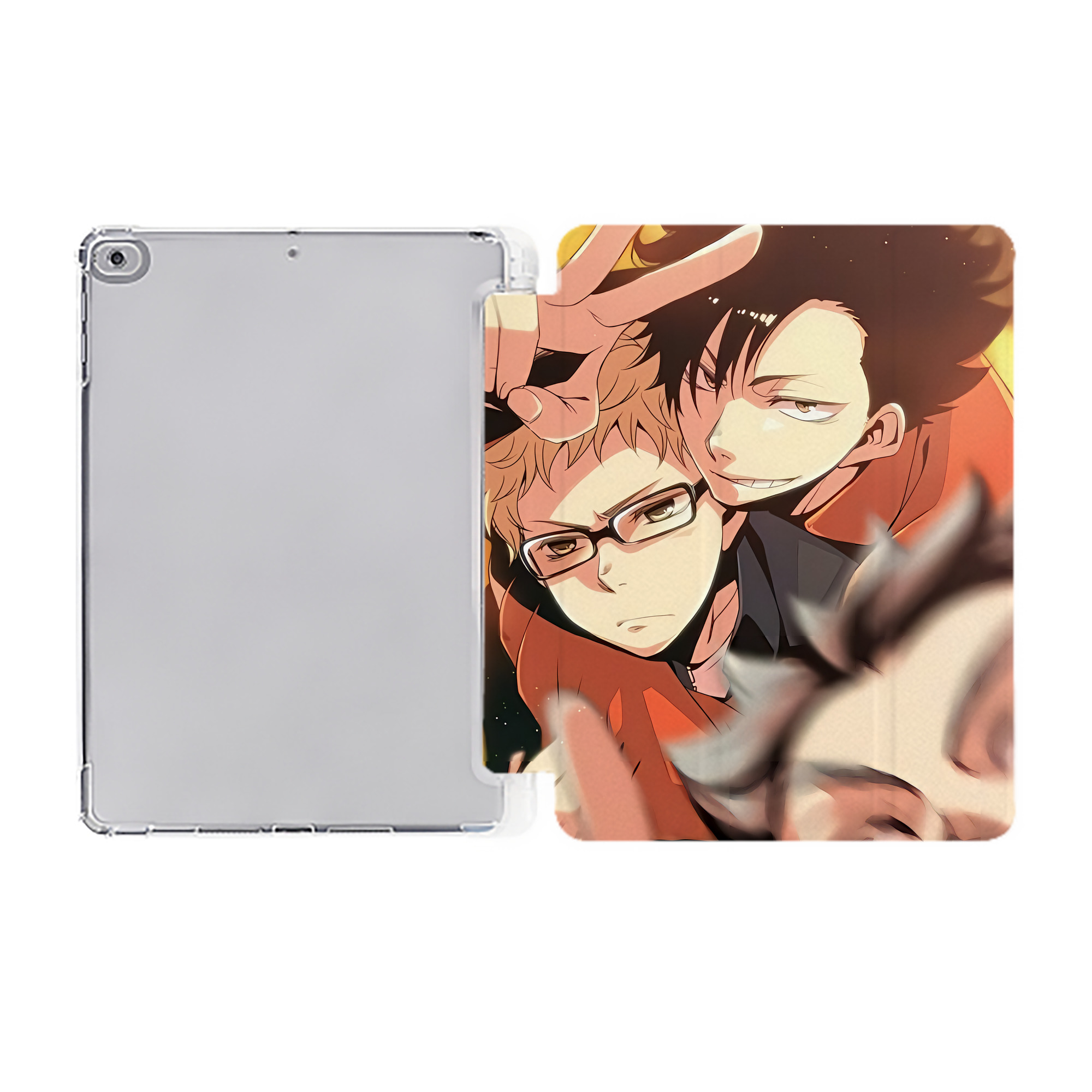 （画像用） ハイキュー!! Haikyu!! IPad ケース ペン収納付き 三つ折りスタンド PUレザー×シリコン 対応機種9.5/10.5/10.9インチ